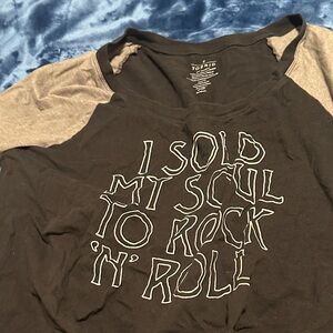 Torrid Black and Gray Rock 'N' Roll Tee